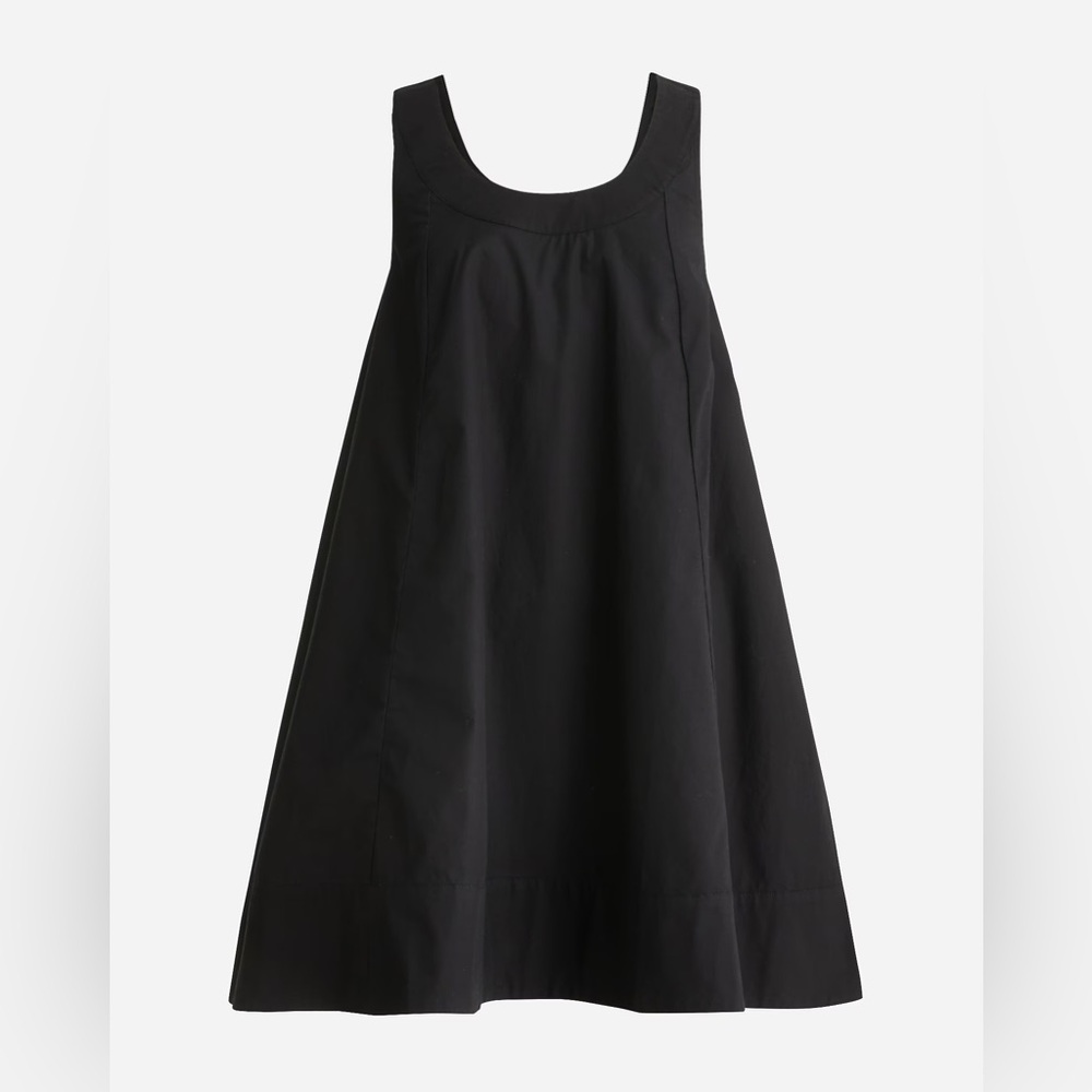 J.Crew Women’s Scoopneck shift dress in cotton poplin *Black*